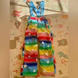 Mini Boden Rainbow Star Kids Snow Pants Size 5-6y 116cm